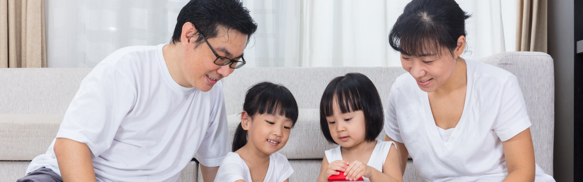 parents playing with their kids